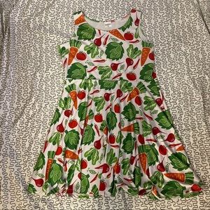 COWCOW vegetable print skater dress